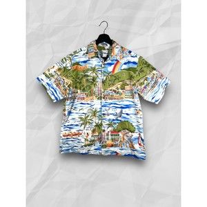 Reyn Spooner Maui Lahaina Vintage Hawaiian Shirt Size Small